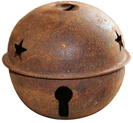 SUPVOX 12 Piezas de cascabeles de Navidad de Metal Oxidado con Recortes de Estrellas Decoraciones oxidadas de árboles de Navidad para Manualidades navideñas