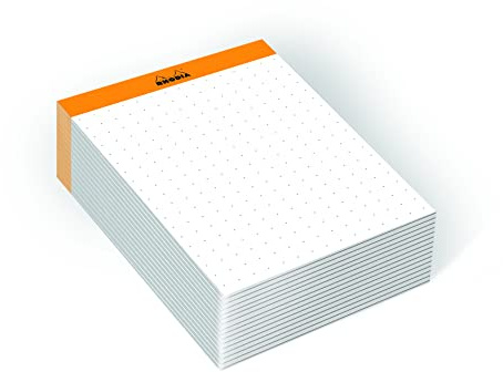 RHODIA 194046C - Bloc de notas N°13 Naranja - A6 11,5 x 16 cm - 5/5 (Cuadrados pequeños) - 240 Hojas 80g/m - Práctico y compacto - Colección Rhodiatime