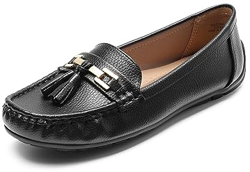 DREAM PAIRS Loafers for Women Slip On Comfortable Casual Fashion Flats Driving Shoes,Size 6.5,Black,SDLS2320W-E