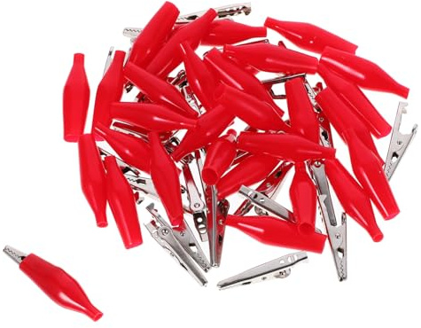 HOMSFOU 30pièces Pincettes Crocodiles Électriques Avec Câbles De Test Pinces Alligator Pour Fils De Batterie Pinces De Test Électriques