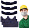 6 Pack Self Adhesive Hardhat Sweatband, Washable Hard Hat Sweat Bands, Welding Helmet Sweat Liner Pad Replacement Accessories for Construction Chainsaw Hat Keep Dry (Black)