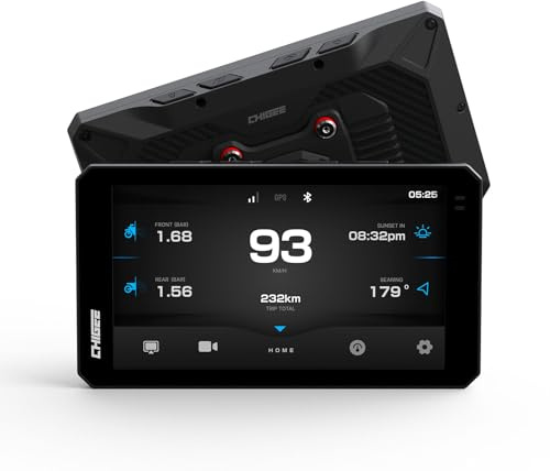 CHIGEE per AIO-6 LTE Navigatore Moto 6 4G Connesso, 2000Nit Ultra-Luminoso, Wireless CarPlay & Android Auto, GPS Tracker Antifurto, Monitoraggio Parcheggio Remoto, Dash Cam 1080P 60FPS BSD, IP69K