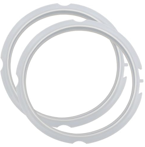 CKANDAY Sealing Ring for Instant Pot Mini 3 Qt, 2 Count, Inner Pot Seal Ring, Replacement Silicone Gasket Seal Rings for 3 Quart Electric Pressure Cooker Accessories Parts, Clear
