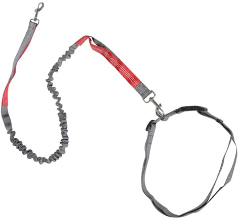 CORHAD Laisse Élastique pour Chien avec Bandoulière et Double Boucle Réglable pour Promenades et Course Corde de Traction pour Chiens de Petite et Moyenne