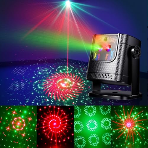 YAZEKY Lampe Disco, 60 Effets Lampe de Scène, Boule Disco LED avec Télécommande, Contrôle Musical et Stroboscope, Projecteur DJ pour Soirée, Fête, Anniversaire, Karaoké, Club, Noël