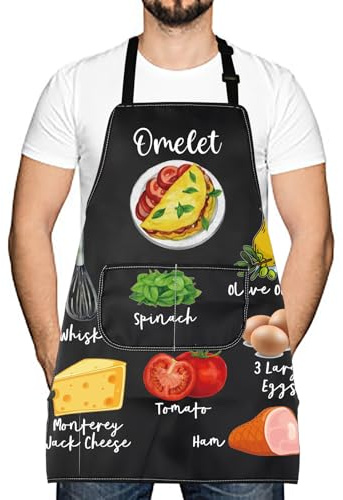 Omelette Egg Easy Breakfast Cheese Lover Cooking Apron Omelet Day New Home Merry Christmas Gift (Omelet)