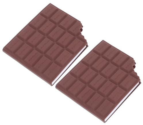 ZUNOXAZ 2 pièces Bloc-notes Autocollants Forme Chocolat Parfumé Adhésif Fort Carnet de Poche Créatif pour Bureau et École