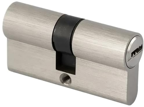 Puerta cilíndrica de 50-120 mm, para puerta inclinada Cilindro de doble llave antirrobo entrada cerradura for de latón Llaves principales alargadas (80MM35and45)