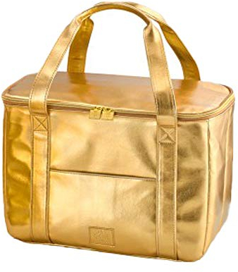 Be Cool Große Kühltasche in Gold 42 x 20 x 30 cm - Einkaufstasche die kühlt und Chick aussieht mit ergonomischen Griffen