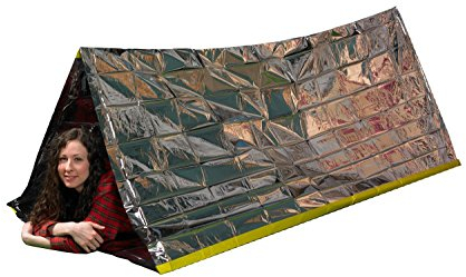 Emergency Thermal Tent 2 PK, Mylar Survival Shelter, Waterproof w/Paracord