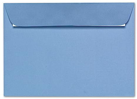 ARTOZ 25x Briefumschläge DIN C5 Blau (Marienblau) - 229 x 162 mm Kuvert ohne Fenster - Umschläge selbstklebend haftklebend - Serie Artoz 1001