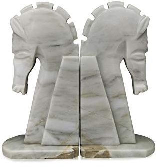 CBAM Hästar bokbokbokbokbokbokbokbokningsset naturlig marmor vit italiensk bokstav i italiensk naturlig marmor h 22 cm