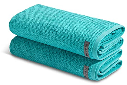 Ross - 2 teiliges Frottier-Set - Selection Bio-Baumwolle (2 X Duschtuch im Set) - 540 g/m2 - Baumwolle - Frottee - saugstark - weich und flauschig - Türkis