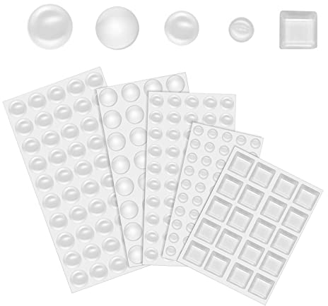 Gummipuffer 202 Stück Elastikpuffer Gummifüße Selbstklebend Gummipuffer Transparent Türpuffer Gumminoppen für Glasplatten