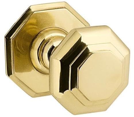 BYP Pomo puerta copal ø70 pulido brillo forma octogonal.