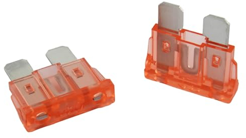 SeKi 5 pezzi fusibile spina piatta standard ATO 40A arancione; Fusibile per auto Fusibile a lama da 19 mm 32 V/CC per barca, roulotte