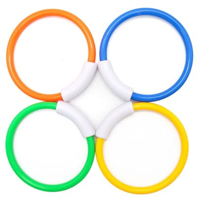 KGDUYC 4 Pièces Jouets de piscine pour enfants, Jouets de plongée, Animaux de plongée pour enfants, Anneaux de plongée, Torpille de plongée, Jouets de natation pour piscine d'été