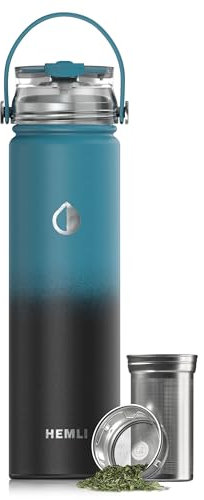 22 oz Insulated Tea Tumbler Bottle with Infuser, Travel Mug