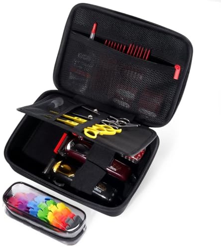 ProCase Grand Sac Rangement pour Tondeuses à Cheveux et Ciseaux Coiffure, Étui Transport pour Outils de Coiffure, Housse Organisateur de Rasoir Portable -Noir