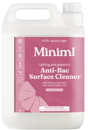 Miniml Antibacterial Surface Cleaner 5L Refill – Grapefruit Scented Multi-Purpose Disinfectant, Natural Plant-Based, Vegan & Cruelty-Free Anti-Bac Cleaning Formula Bulk Buy