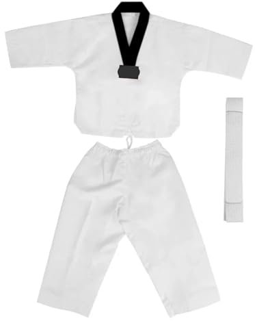 USOHJZ Judoanzug Judo-Anzüge for Erwachsene, Taekwondo-Dobok-Kleidung, Karate-Anzug, Taekwondo-Uniform, Karate-Kleidung(180CM-Black)