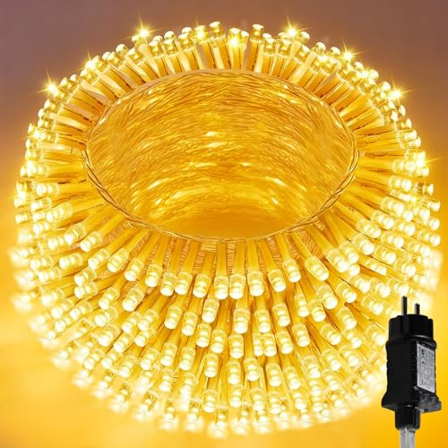 grestar Guirnalda Luces Interior con Enchufe,30M 300 LEDs Luces de Navidad Impermeable IP44,8 Modos Con Función de Memoria, Guirnalda Luminosas Exterior Decorativa para Navidad, Bodas, Jardín