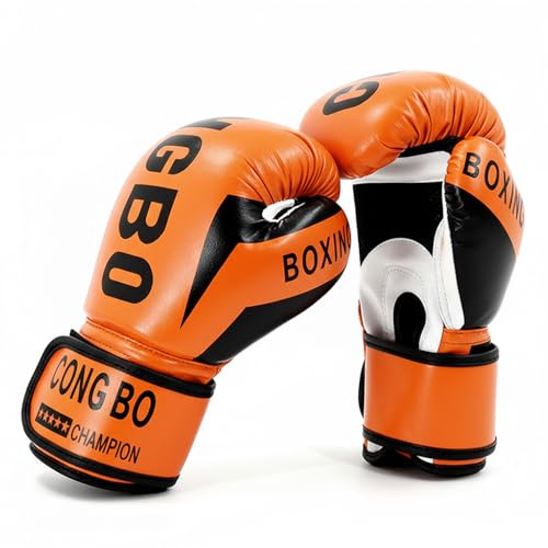 Hwtcjx Gants de Boxe Enfants, Gants d'entraînement de Boxe pour Enfants, 6OZ Gant de Combat de Boxe Réglables pour MMA Muay Thai Kickboxing Sparring Âgés 3-12 Ans