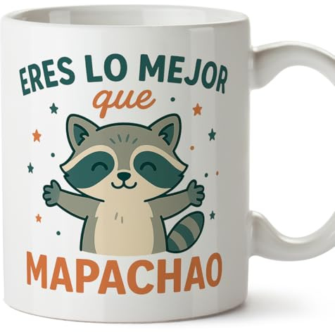 MUGFFINS taza graciosa Eres lo mejor que mapachao en Español para enamorados y aniversario | tazas originales para regalar | regalos San Valentín, novios, amor, romántico | Pareja v2