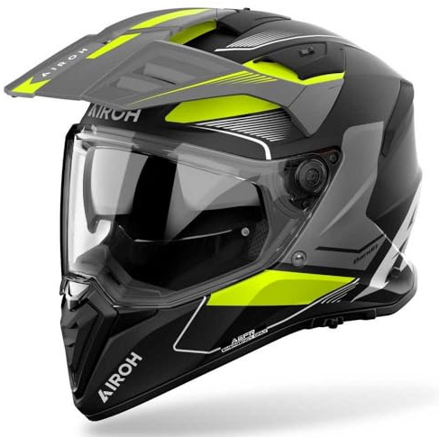 Airoh Bandit Tune Enduro-hjälm, schwarz matt/grau/neon-gelb, XL (61/62)