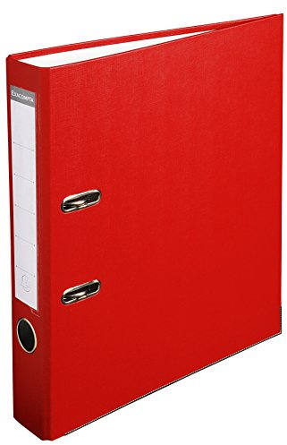 Exacompta - Réf. 915403B - 1 Classeur à levier A4 - Dos de 50 mm - Mécanique 50 mm - Dimensions extérieures : 32 x 29 x 5 cm - Format à classer A4 - Coloris : Rouge