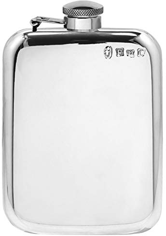 English Pewter Company Einfacher 6-Zinn-Flachmann mit gefesseltem Oberteil [SF435CT]