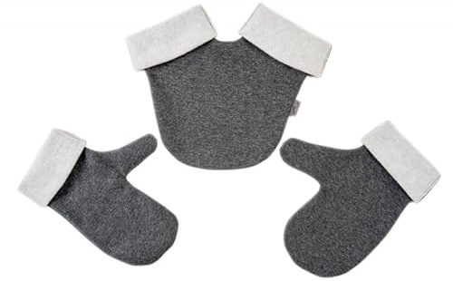 Goldi-Design Guantes para parejas de doble forro polar, fabricados en Alemania, gris, Talla única