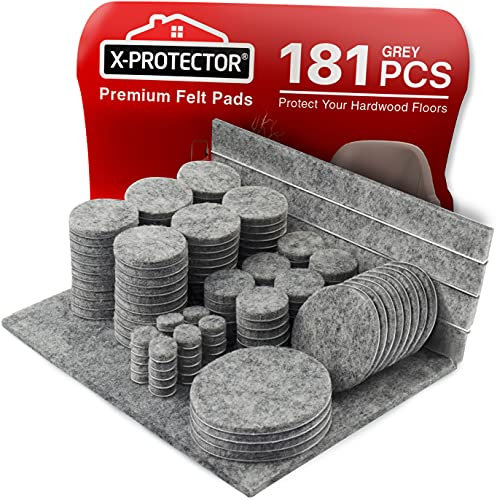 X-PROTECTOR 181 Premium Felt Furniture Pads – Floor Protectors for Wood Floors