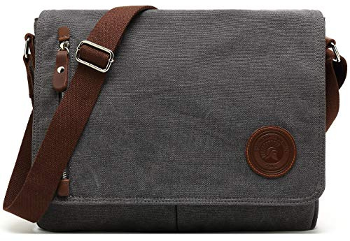Vintage herr kanvas messengerväska laptop axelväska axelväska crossbody väska