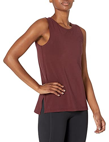 Amazon Essentials Women's Soft Cotton Relaxed-Fit Yoga Tank Top (Available in Plus Size)