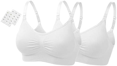 UtopyaUK® 2/3 Pack Senza Cuciture, Reggiseno Premaman Imbottito per Allattamento, coppetta per Dormire, Comodo e Confortevole, Senza Fili, con estensori per Reggiseno