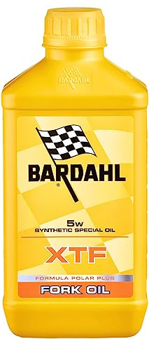 Bardahl XTF Fork Oil, syntetisk olja för gafflar, förpackning med 1 liter (SAE 5W)