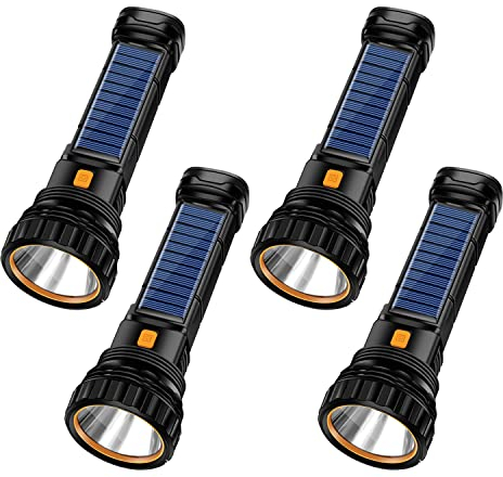 E-SHIDAI 4 lampes de poche LED multifonctions 1000 lumens avec flash d'urgence (4 pièces)