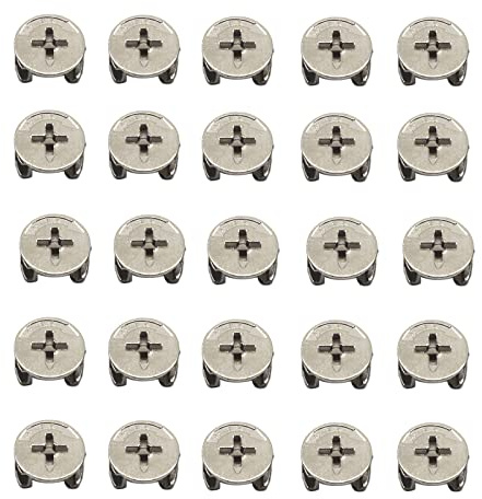 25Pcs Furniture Connecter Eccentric Cam Lock Fittings Wardrobe Drawer Cabinet Furniture Panel Connecting Connecter