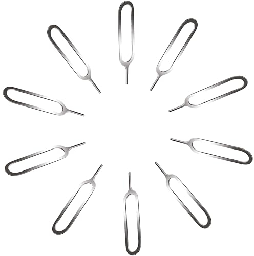 IS-TECK 10x Handy SIM-Karten Pin Nadel Set Kompatibel iPhone Samsung HTC Huawei für die meisten Smartphones und Tablets Einfaches Öffnen des SIM-Karten-Halters Ersatz SIM Nadeln