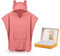 Fuchs&Panda® Badeponcho Kinder EXTRA warm, weich & kuschelig (100% Bambus) | Badeponcho Baby | Handtuch Poncho Kinder mit toller Geschenkverpackung (Pfingstrose)