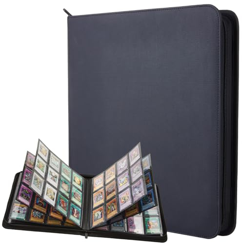 Lictin Trading Card Album, 576 Pockets Card Binder with Zipper Closure, Waterproof Trading Binders with Slide Loading, Cards Organizer Album for Game Card, Sports Card, Gift Cards, etc.
