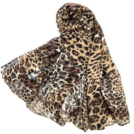 HDGSAFD Bufanda de Seda Con Estampado de Leopardo Para Mujer - Accesorio de Invierno Cálido y Moderno - Regalo Adecuado