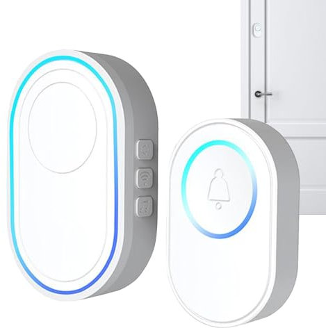 Campana para la Puerta | Alarma de Entrada | de Alarma Inteligente inalámbrica con Bell Bell, Dispositivo de notificación de Entrada para el hogar, Oficina y Tienda