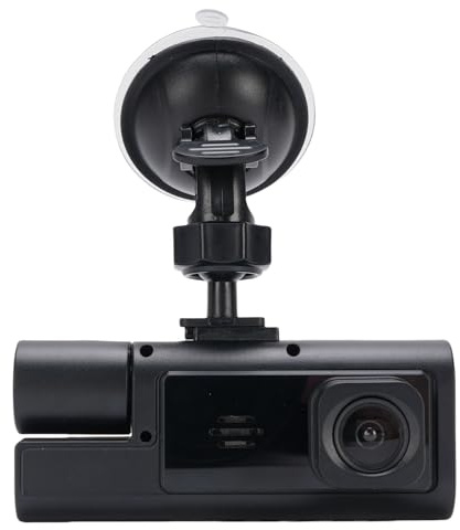 Gugxiom Cámara de Tablero de 1080p, Cámara de Tablero de Doble Lente Delantera y Trasera con 140 ° –170 ° Gran Angular, WiFi, Vigilancia de Estacionamiento, Tarjeta de 32 GB para la