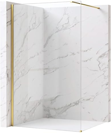 Rea - duschvägg Flexi Grey 100 härdat glas 8 mm (grått), Titanium, 120X100X195CM