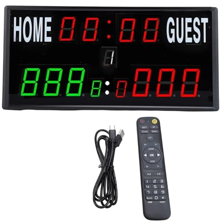 Compte à rebours multifonctionnel de tableau de bord LED de 13.58 pouces, minuterie électronique télécommandée d'horloge de gymnastique for les compétitions Modes multiples