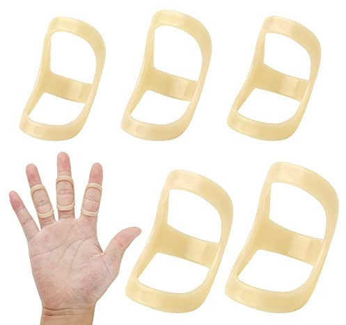 5 St Oval Fingerskena, Fingerstöd Avtryckarfingerskena Fingerrätningsskena för Tumme Mellan Rosa Eller Ringfinger (Storlekar 3,4,5,6,7)
