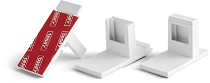 Stofftex Klebeträger Klebeplatten Klemmfix für Plissees Rahmenmontage 4 Stück Weiß