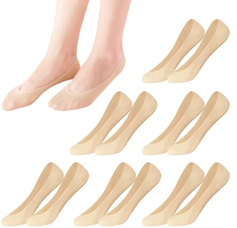 EUPSIIU 6 Paar Füßlinge Ballerina Socken Damen Füßlinge Herren Sneaker Socken Unsichtbare Sneaker Socken No Show Atmungsaktiv Halbsocken No Show Socken Sneakersocken Unsichtbare(Baumwolle, 6 Paar)